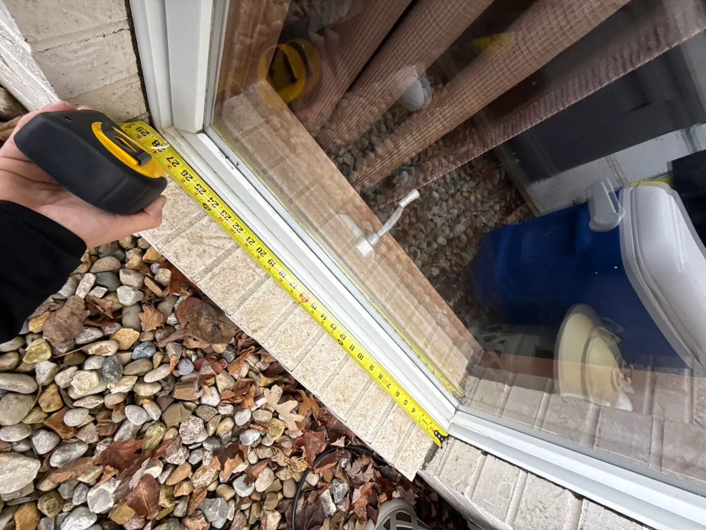 Frame and seal detail on a Gosport window job